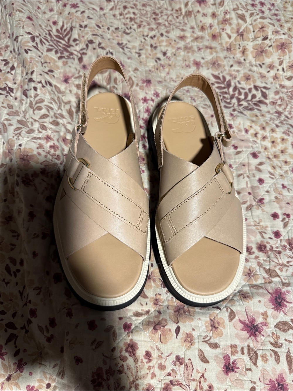 Sorel Rein Criss Cross Leather Sandals